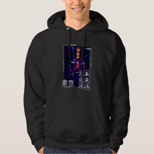 Japanische Glitch Cyberpunk Tokyo Streetwear Aesth Hoodie