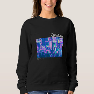 Japanische Glitch Cyberpunk Tokyo Streetwear Aesth Sweatshirt