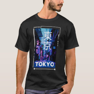 Japanische Glitch Cyberpunk Tokyo Streetwear Aesth T-Shirt