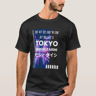 Japanische Glitch Cyberpunk Tokyo Streetwear Aesth T-Shirt