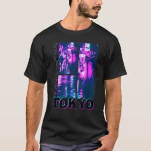 Japanische Glitch Cyberpunk Tokyo Streetwear Aesth T-Shirt