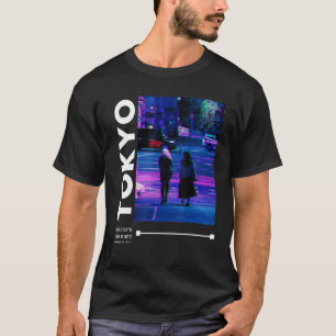 Japanische Glitch Cyberpunk Tokyo Streetwear Aesth T-Shirt