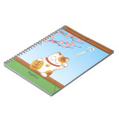 Japanische glückliche Kaliko-Katze, Maneki Neko Notizblock (Linke Seite)