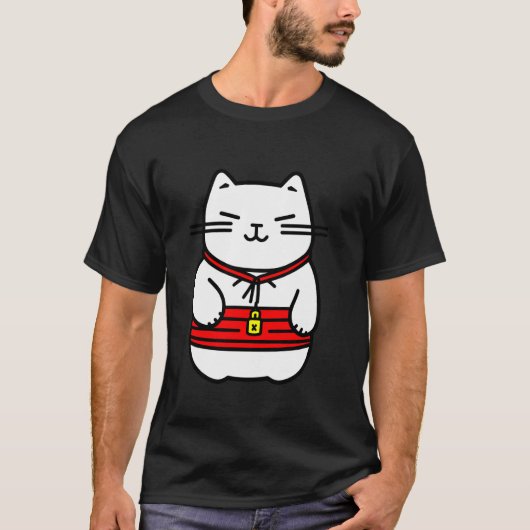Japanische Glückskatze oder Maneki-Neko T-Shirt (Vorderseite)