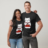 Japanische Glückskatze oder Maneki-Neko T-Shirt (Unisex)