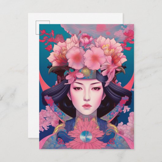 Japanische Goddess Fantasy Art Postcard Postkarte (Vorne/Hinten)