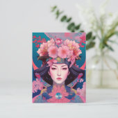 Japanische Goddess Fantasy Art Postcard Postkarte (Stehend Vorderseite)