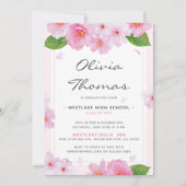 Japanische Graduierungspartei für Kirschblüten ein Einladung (Vorderseite)