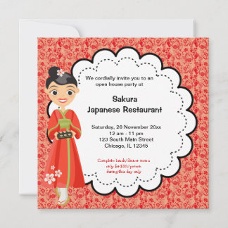 Japanische Grand Opening Einladung