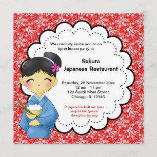 Japanische Grand Opening Einladung