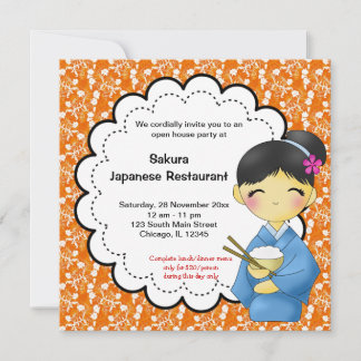 Japanische Grand Opening Einladung