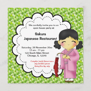 Japanische Grand Opening Einladung