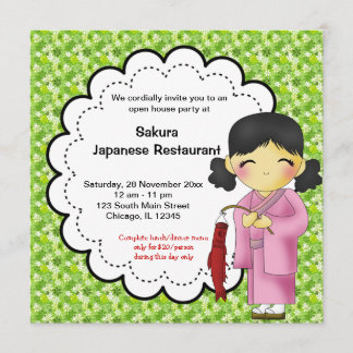 Japanische Grand Opening Einladung