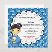 Japanische Grand Opening Einladung (Vorne/Hinten)