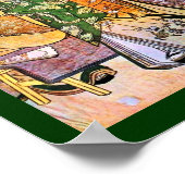 Japanische Gravur Drei Geisha 1911 Poster (Ecke)