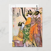 Japanische Gravur Drei Geisha 1911 Postkarte (Vorne/Hinten)