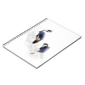 Japanische Gray Crowned Cranes Notizblock (Linke Seite)