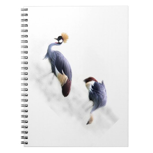 Japanische Gray Crowned Cranes Notizblock (Vorderseite)