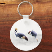 Japanische Gray Crowned Cranes Schlüsselanhänger (Vorderseite)