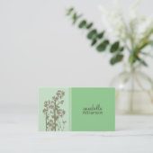 Japanische Green Business Card Visitenkarte (Stehend Vorderseite)