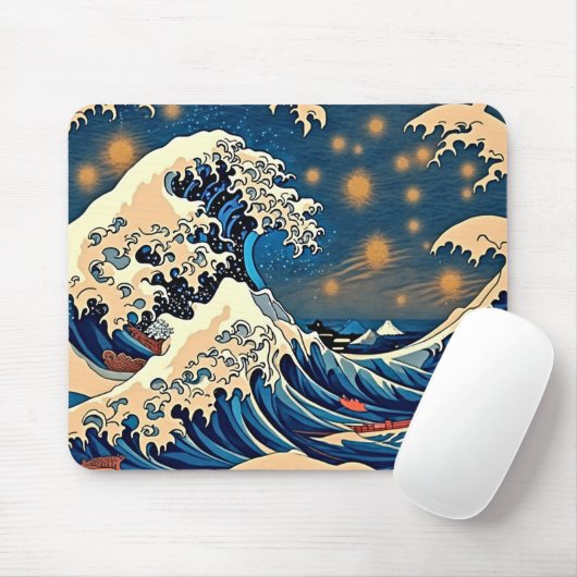 Japanische Große Welle Mousepad (Mit Mouse)