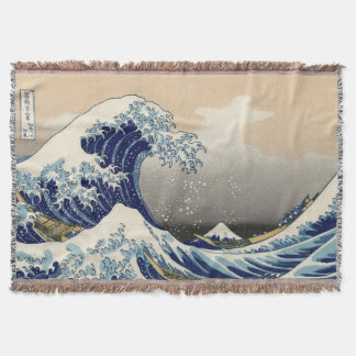 Japanische Große Welle vor Kanagawa-Werftblanket Decke