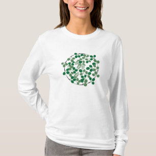 Japanische Grüne Blätterzirkel T-Shirt