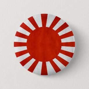 Japanische Grunge-Fahne Button