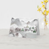 Japanische Haiku Art Grußkarte Karte (Gelbe Blume)