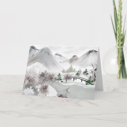 Japanische Haiku Art Grußkarte Karte (Vorderseite)