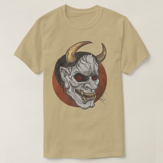 Japanische Hannya Mask Dämon oder oni ästhetische T-Shirt (Design vorne)