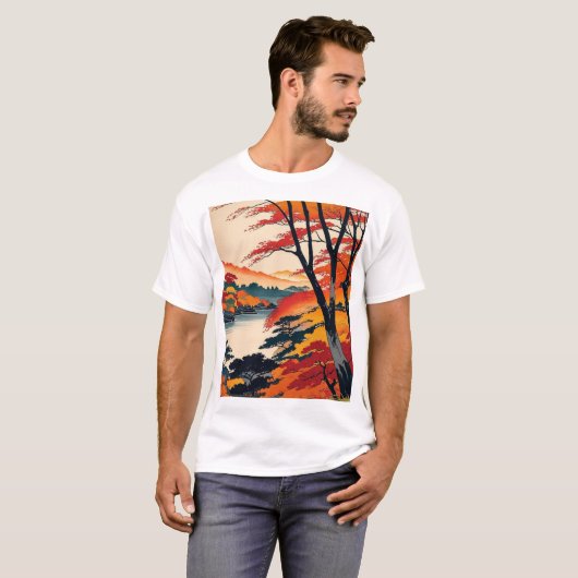 Japanische Herbst-Folien2 T-Shirt (Vorne ganz)