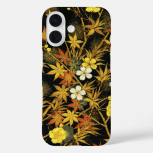 Japanische Herbstblätter Antique Botanical iPhone 16 Hülle