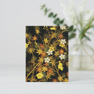 Japanische Herbstblätter Antique Botanical Postkarte