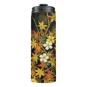 Japanische Herbstblätter Antique Botanical Thermosbecher
