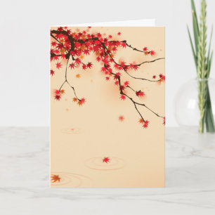 Japanische Herbstkunst Karte