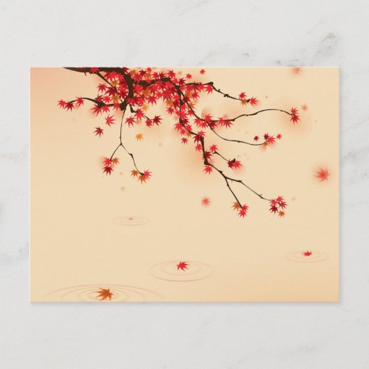 Japanische Herbstkunst Postkarte (Vorderseite)