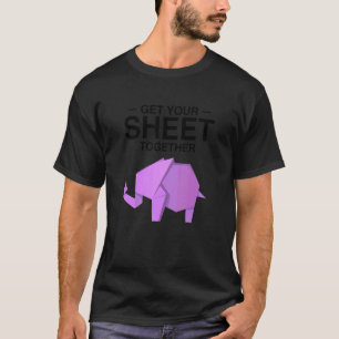 Japanische Herkunft und farbenfrohe Kirigami Origa T-Shirt