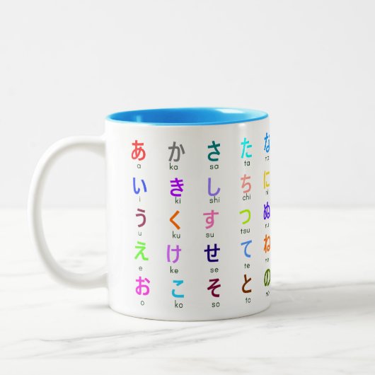 Japanische Hiragana-Tasse Zweifarbige Tasse (Links)