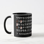 Japanische Hiragana- u. Katakanatabelle (Alphabet) Tasse (Links)