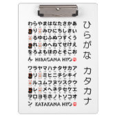 Japanische Hiragana- u. Katakanatabelle Klemmbrett (Vorderseite)