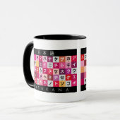 Japanische Hiragana- u. Katakanatabelle Tasse (Vorderseite Links)