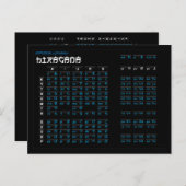 Japanische Hiragana und Katakana Alphabet Card Postkarte (Vorne/Hinten)