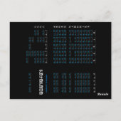 Japanische Hiragana und Katakana Alphabet Card Postkarte (Rückseite)