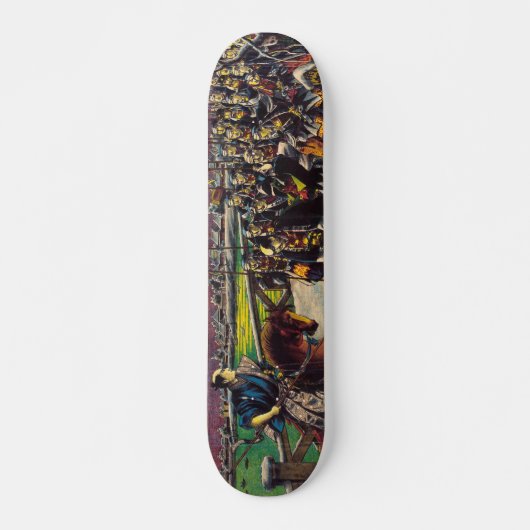 Japanische historische Malerei Bushido samurais Skateboard (Vorne)