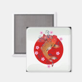 Japanische Hochglanzflagge Magnet (Vorderseite/Rückseite)