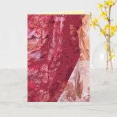 Japanische Hochzeitskimonos im nahen Karte (Gelbe Blume)