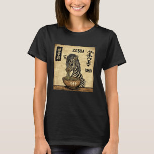 Japanische Höhlenkunst Nudelliebhaber Wildlife Zeb T-Shirt