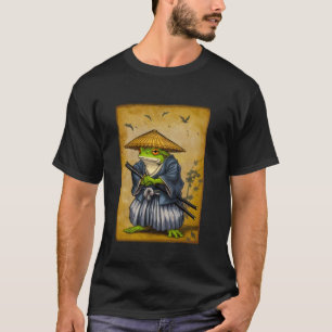 Japanische Holzschnittkunst Samurai-Frosch Japanis T-Shirt
