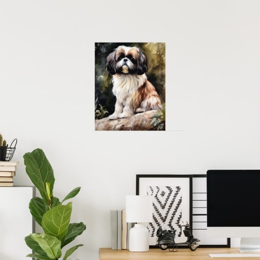 Japanische Hundekunst Print Poster (Heimbüro)